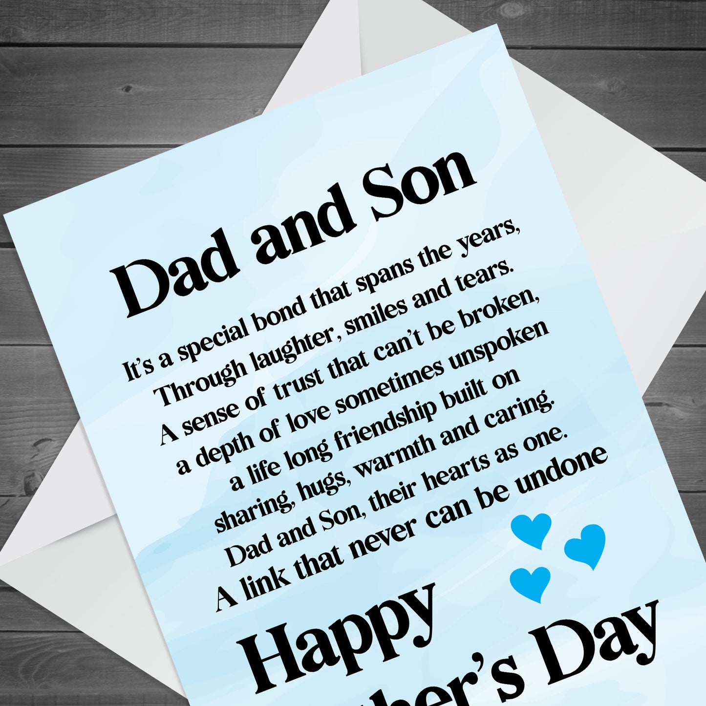 Fathers Day Cards From Son A6 Fathers Day Cards Dad Son Poem
