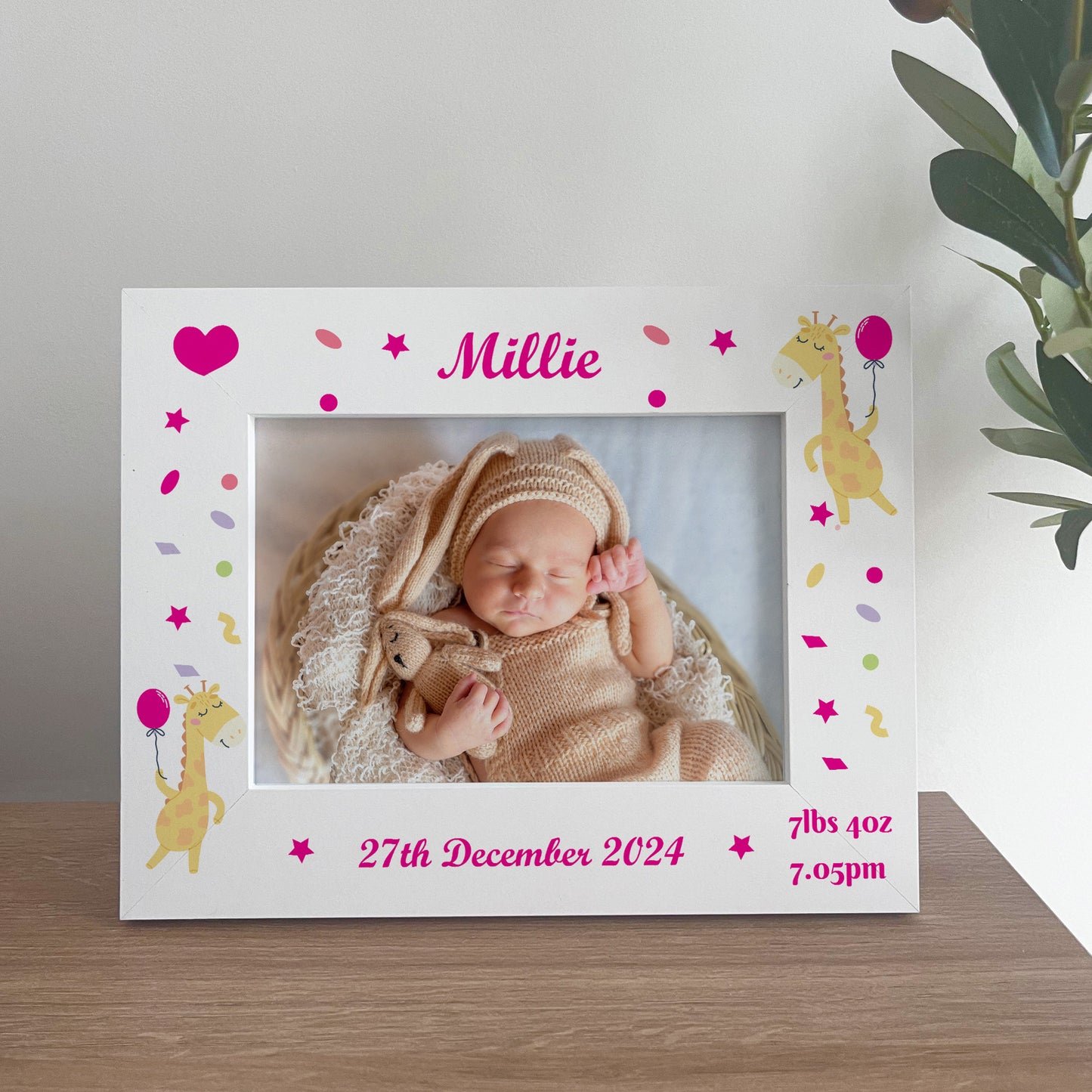 Newborn Baby Girl Keepsake Gifts Personalised Birth Details