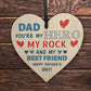 Father's Day Dad Gift Wooden Heart Dad Gifts From Daughter Son