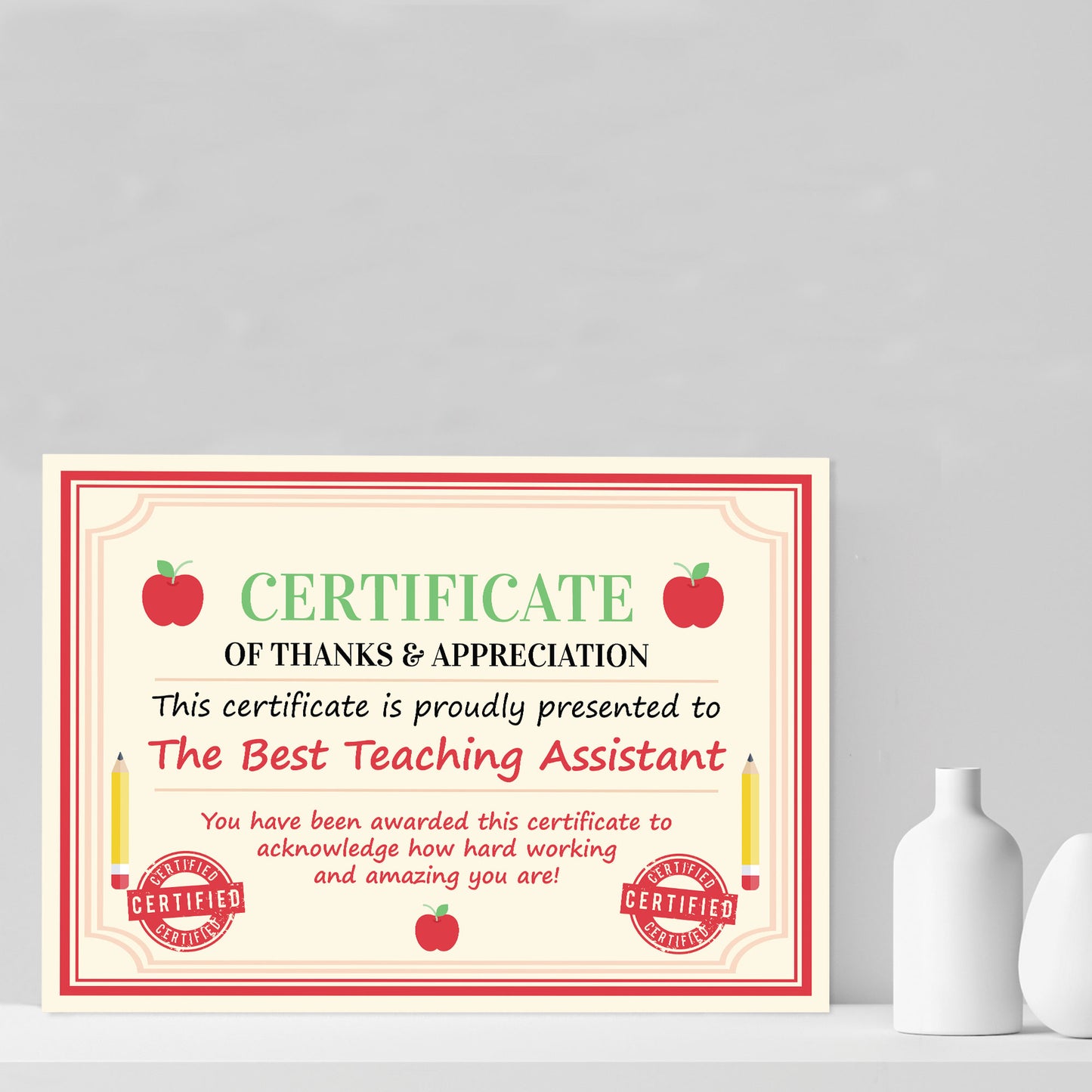 Gift For Best Teaching Assistant Leaving School Nursery Gift