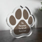 Dog Memorial Gift Paw Print Plaque In Memory Of Dog Cat Pet