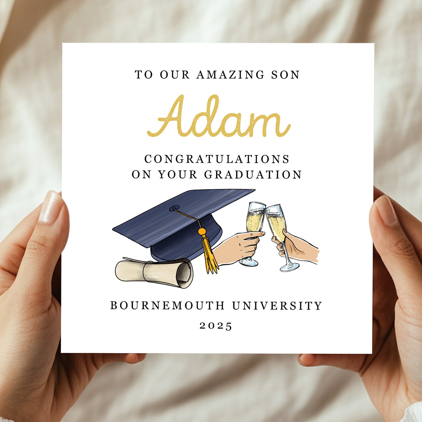 Personalised Graduation Card For Son Congratulations Graduate