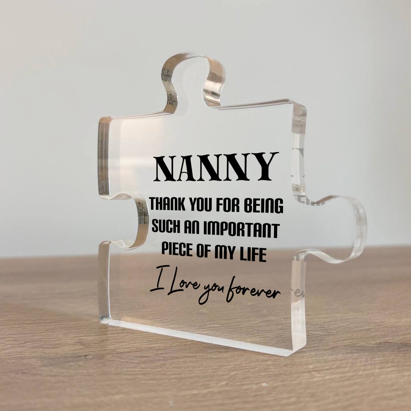 NANNY GIFT For Birthday Christmas Acrylic Puzzle Piece Thank You