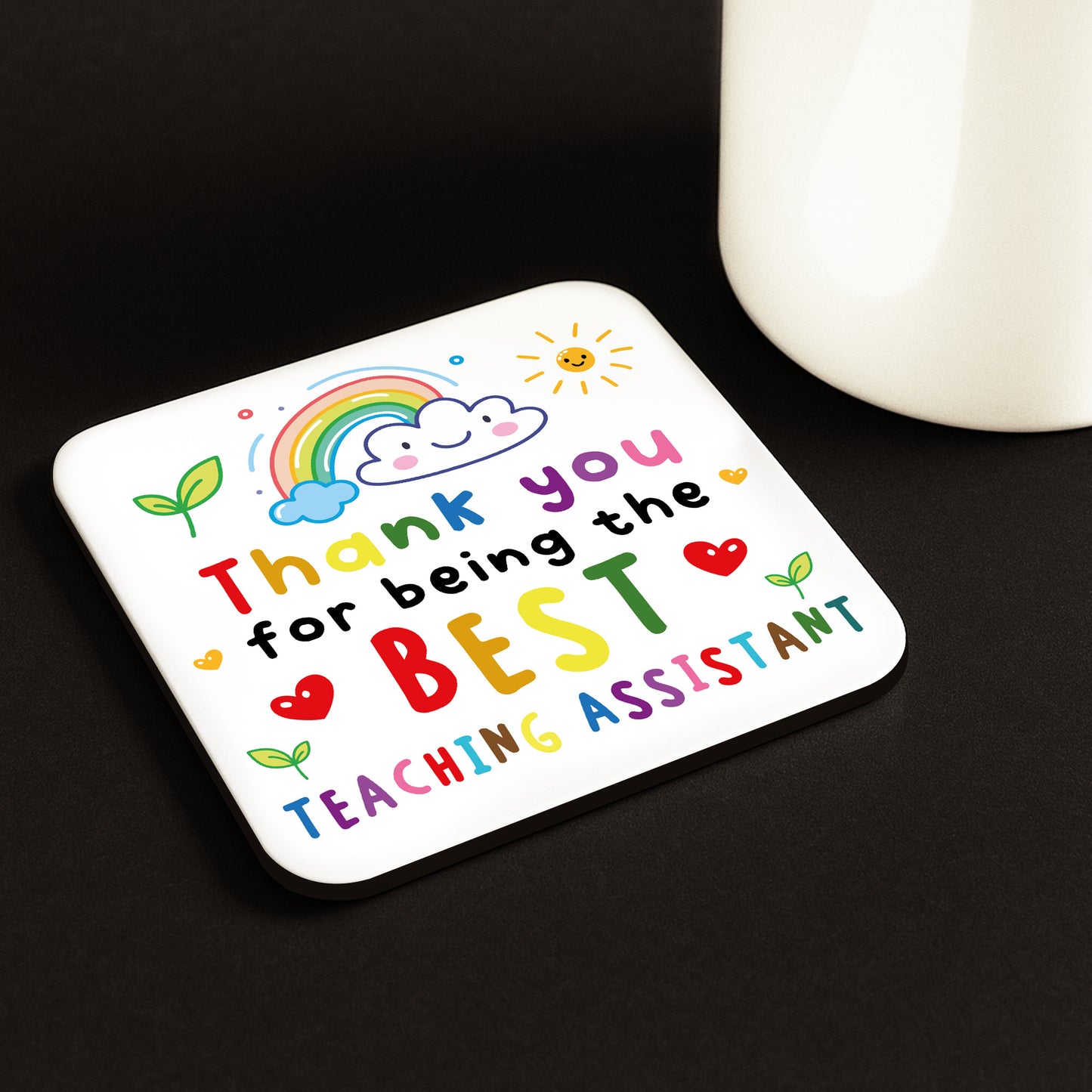 Best Teaching Assistant Gift From Student Teacher Coaster