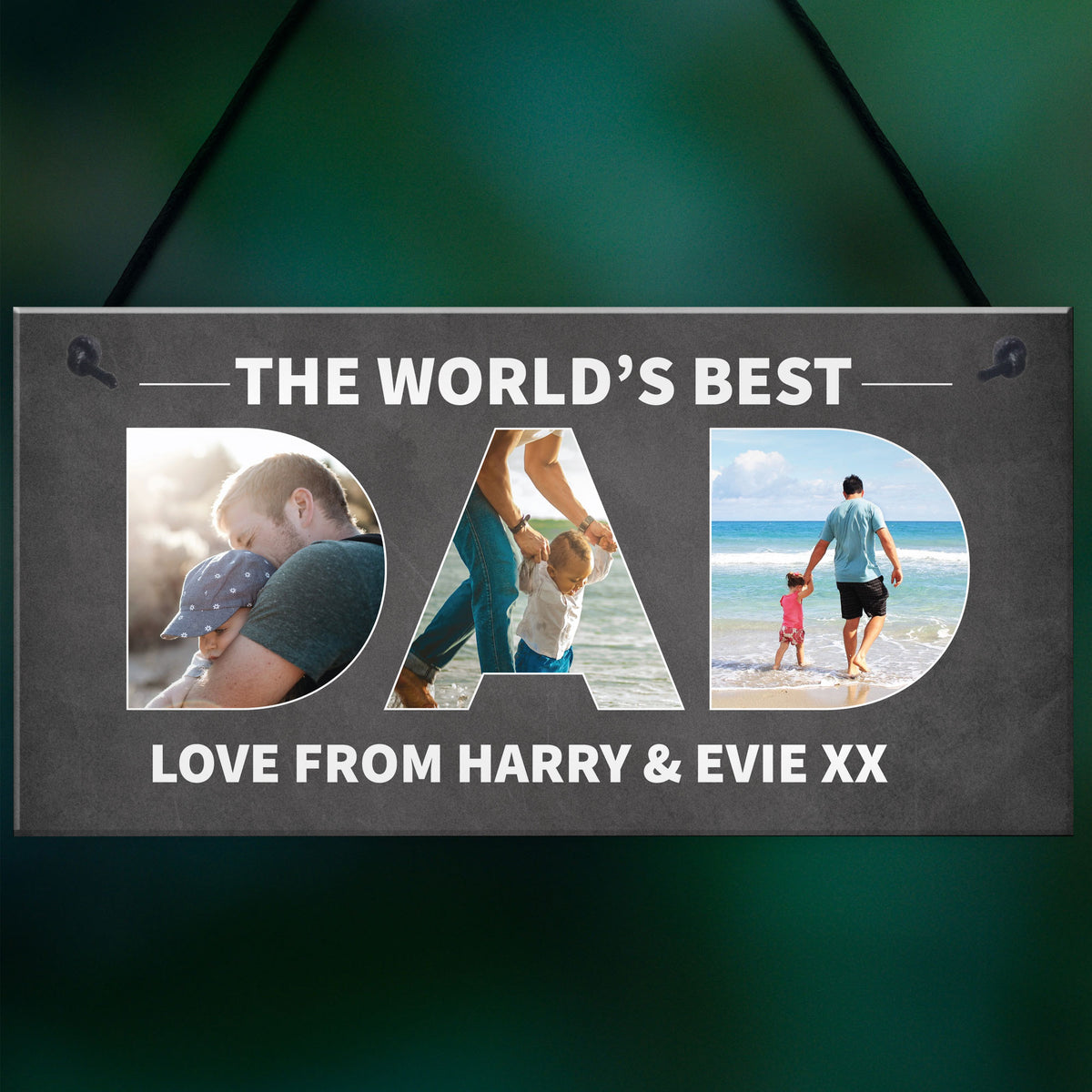 Personalised Gift For Dad Hanging Photo Plaque Dad Gift