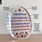 Special Friendship Gift For Long Distance Friend Acrylic Plaque