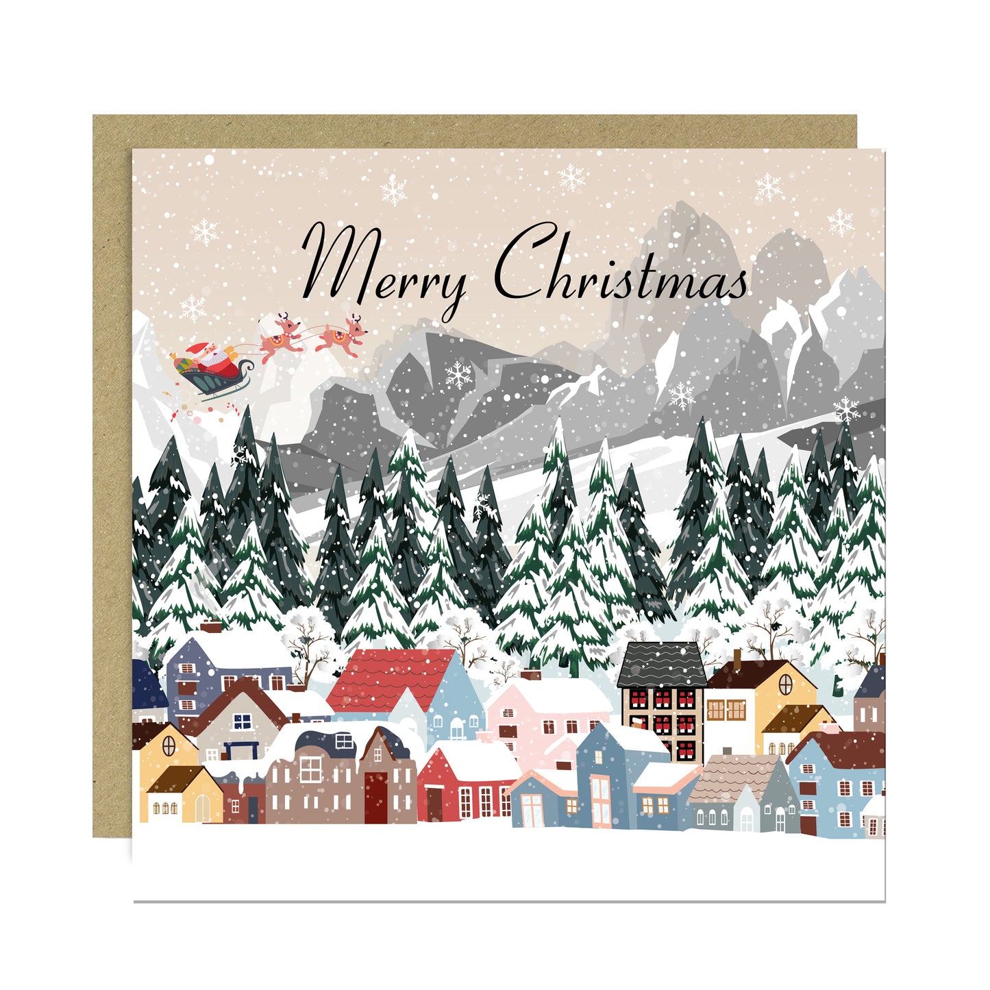 Merry Christmas Card Pack of 6 Multipack Xmas Cards For Friends