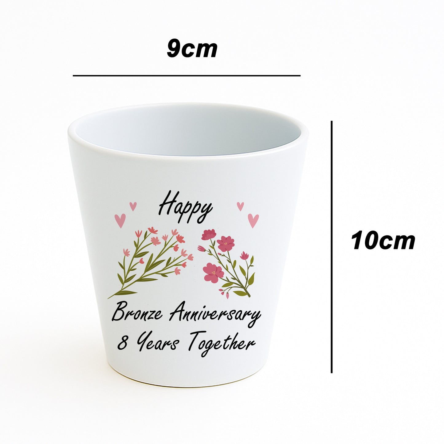 8th Wedding Anniversary Gifts For Wife Couple Gift Plant Pot