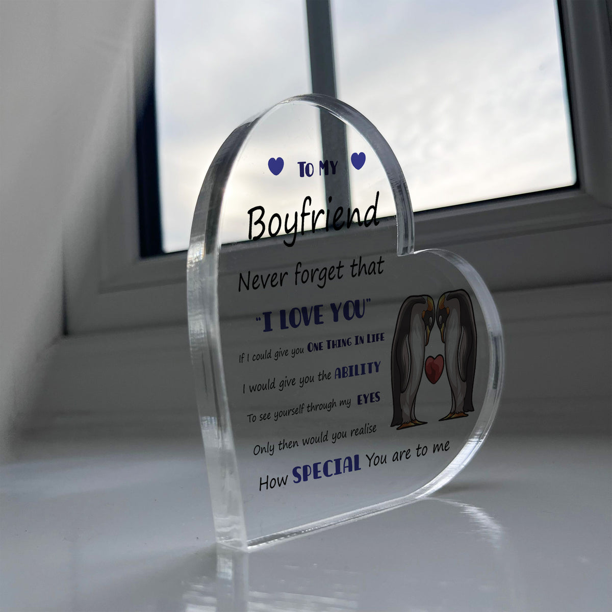 Never Forget That I Love You Gift For Boyfriend Acrylic Plaque