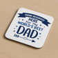 Worlds Best Dad Mug and Coaster Gift From Daughter and Son
