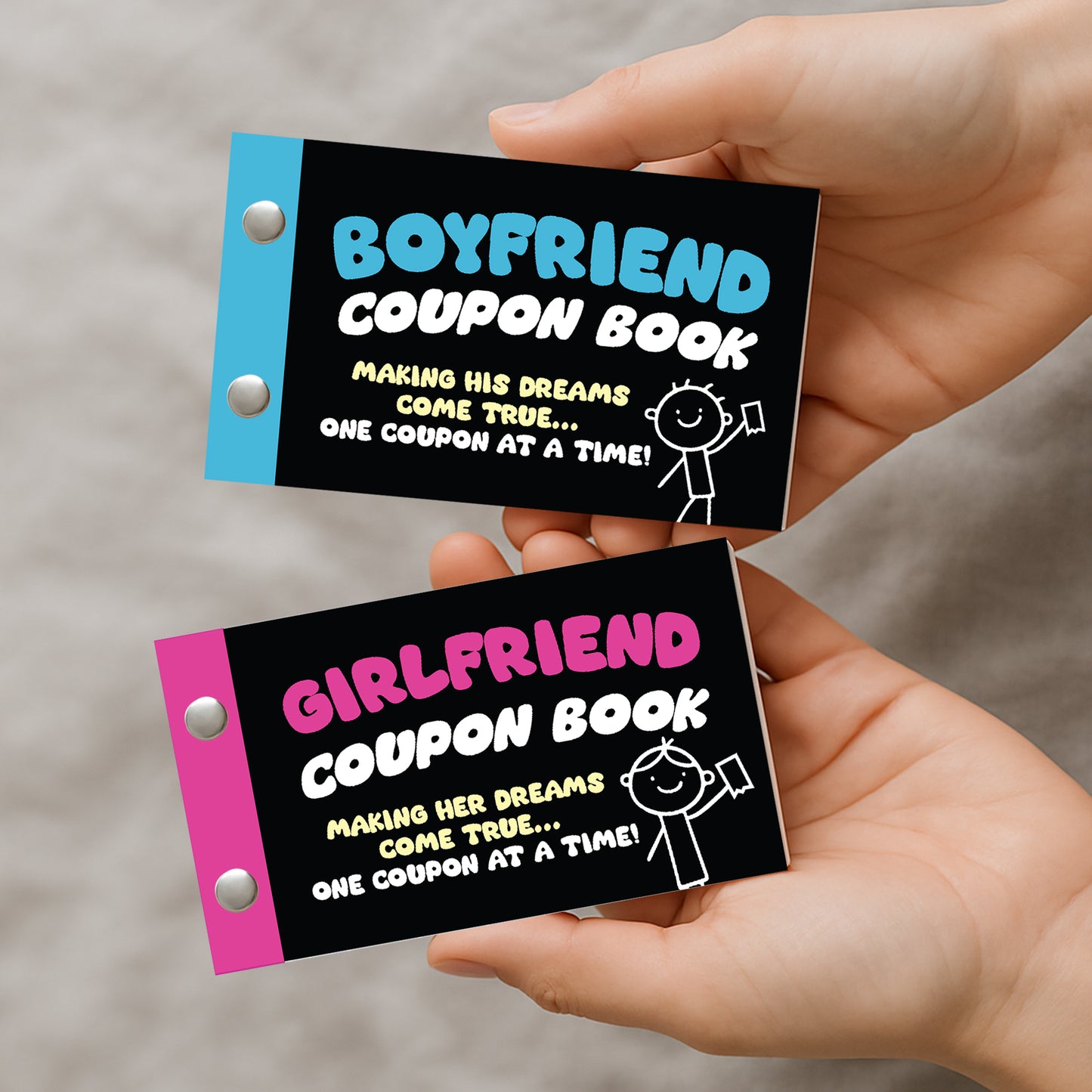 Couples Coupon Book Bundle of 2 For Boyfriend and Girlfriend