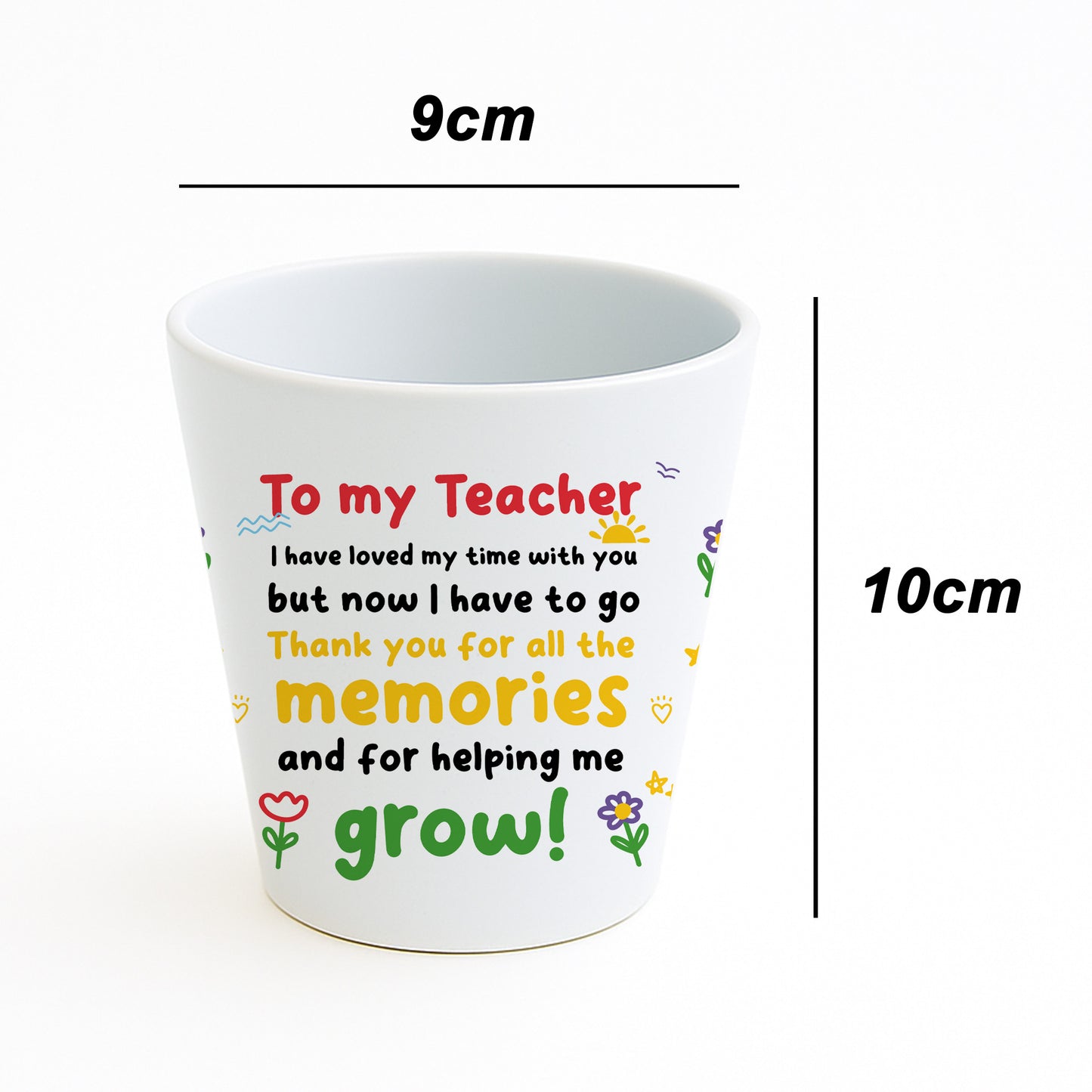 Teacher Gifts 10cm x 9cm Plant Pot Gifts for Teacher Leaving