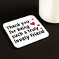 Thank You Gift Coaster For Best Friend Friendship Gift