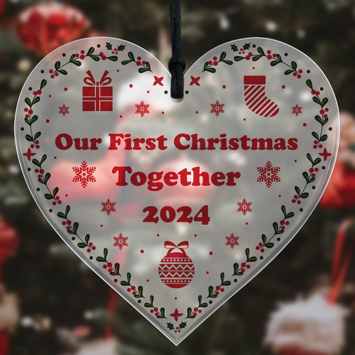 Personalised First Christmas Together Bauble 1st Christmas