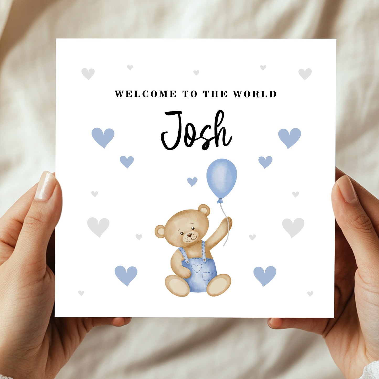 New Baby Card Welcome To The World Card Personalised