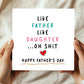 Funny Fathers Day Card For Dad From Daughter With Kraft Envelope