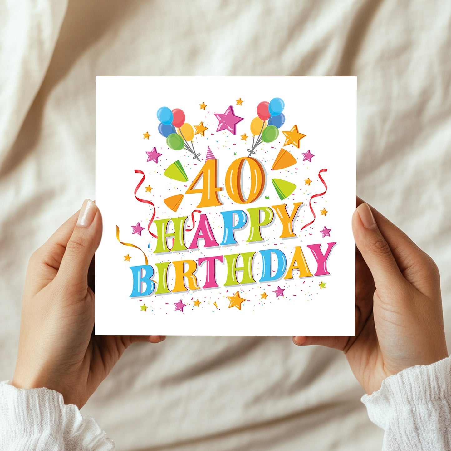 40th Birthday Cards for Women Birthday Card For Friends Family