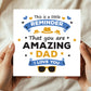 Dad Card For Fathers Day With Envelope Included Birthday Card