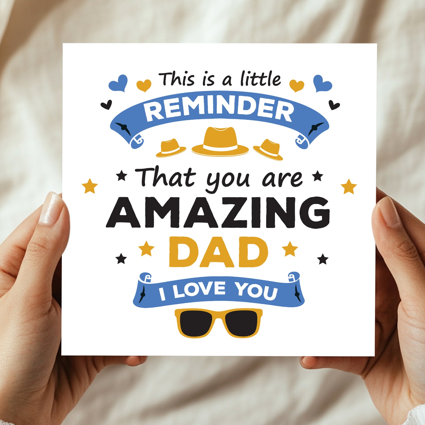 Dad Card For Fathers Day With Envelope Included Birthday Card