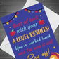 Good Luck With Your A-LEVEL RESULTS CARD For Daughter Son