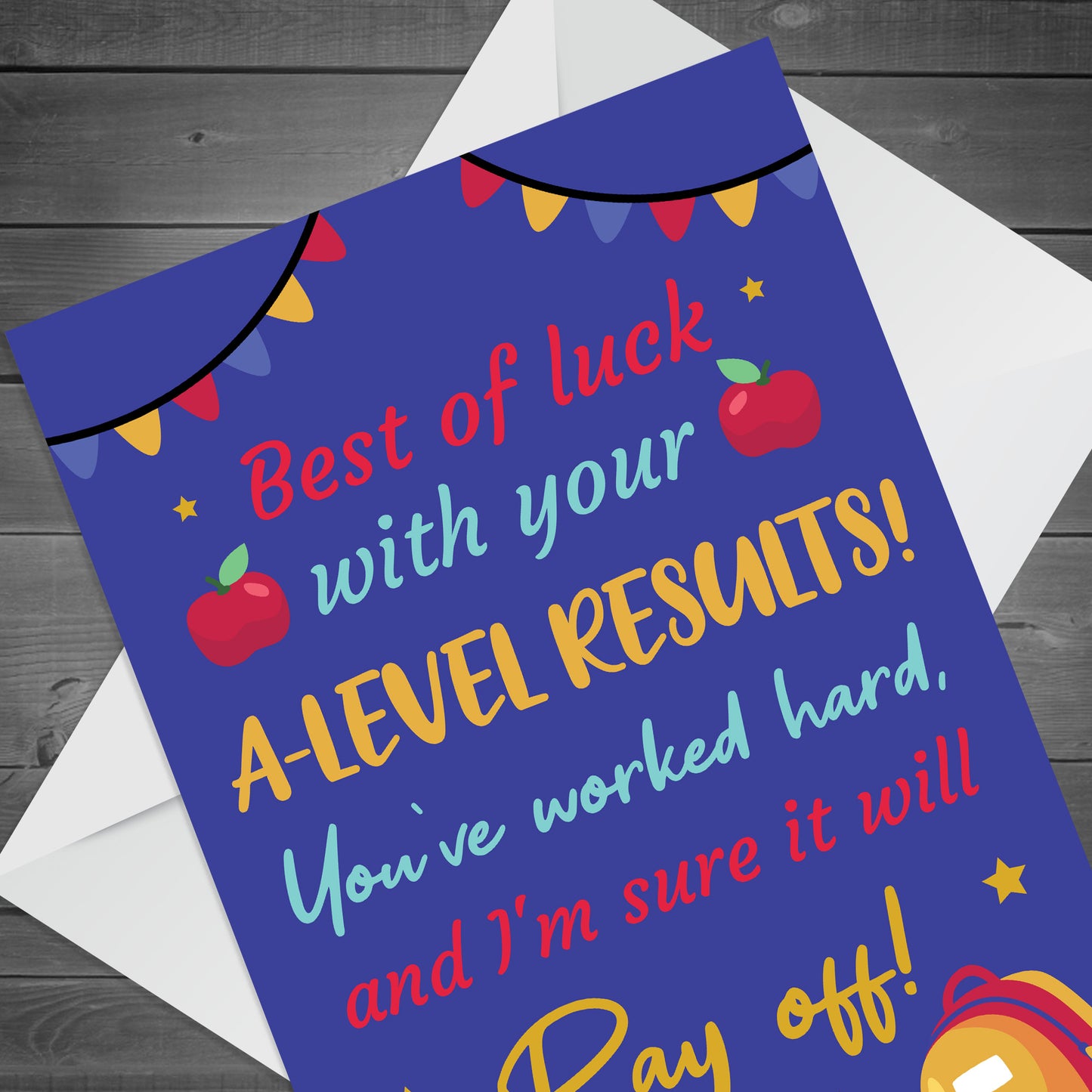 Good Luck With Your A-LEVEL RESULTS CARD For Daughter Son