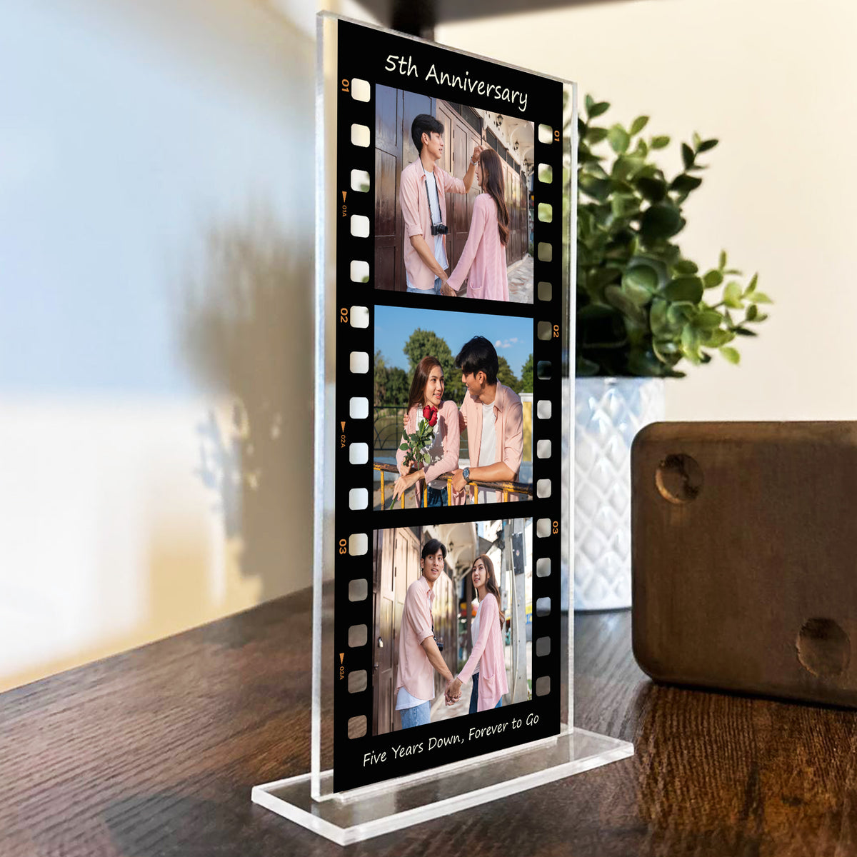 Gift For 5th Anniversary Personalised Photo Collage Plaque Gift