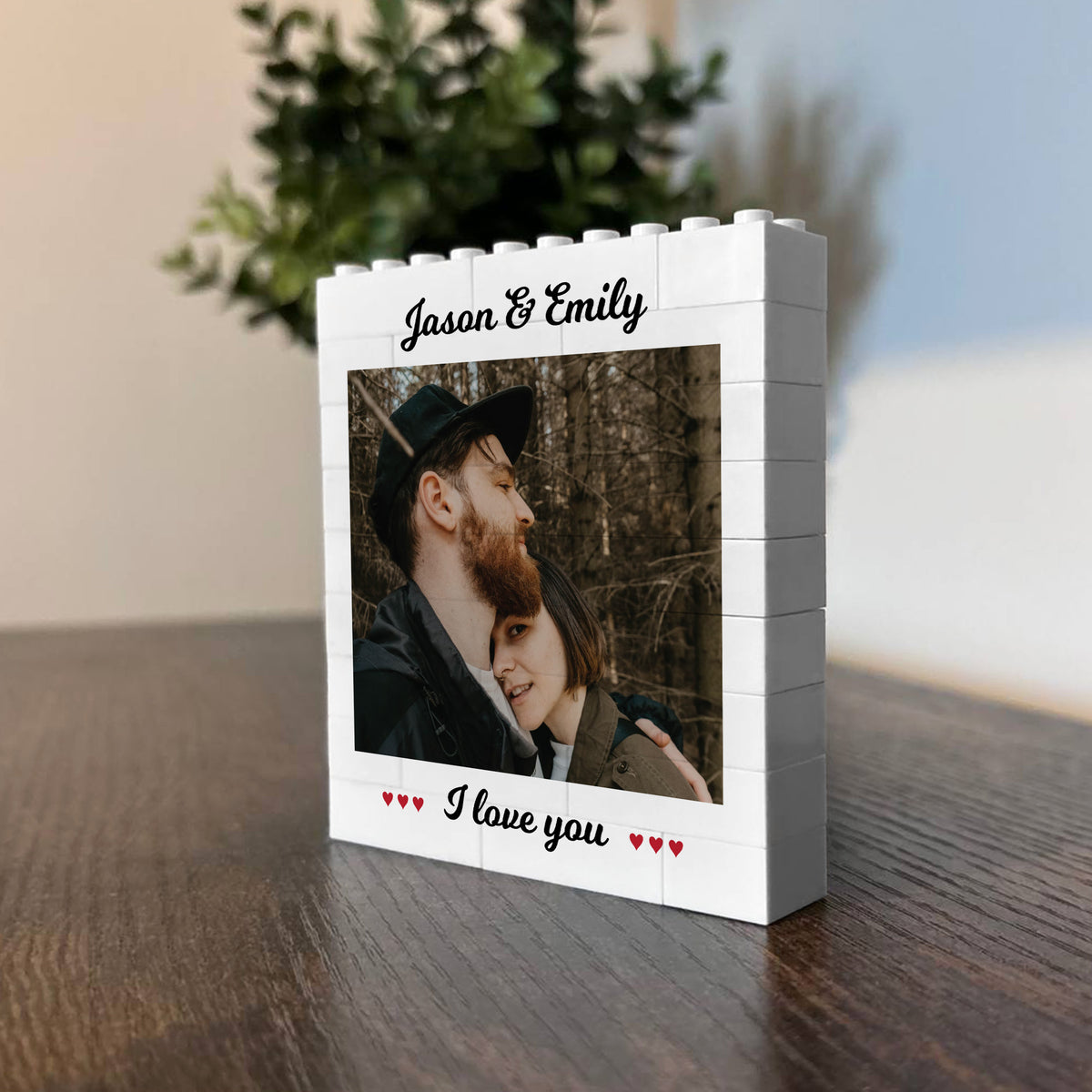 Couple Photo Block Gift for Boyfriend Girlfriend Husband