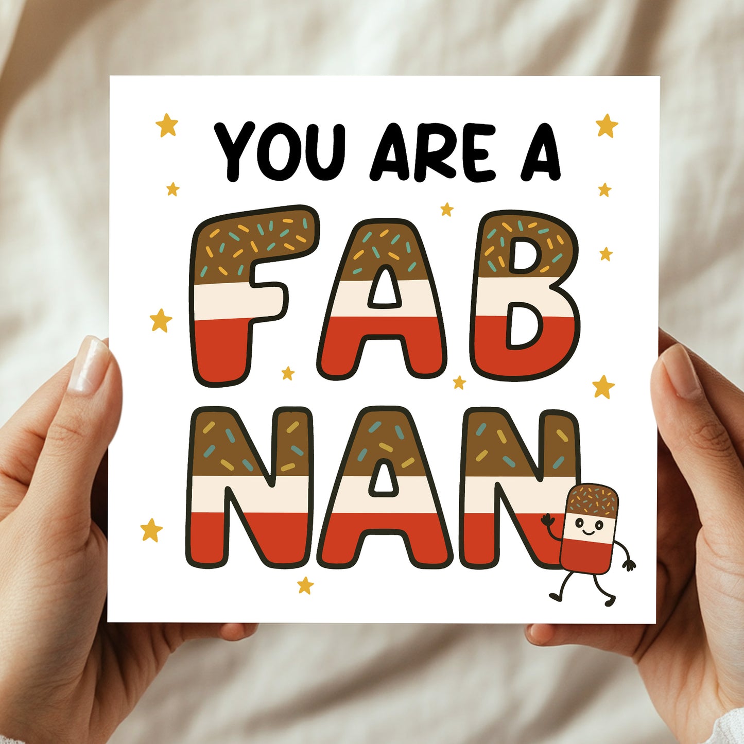 You Are A FAB NAN Card Happy Birthday Card For Nan From Grandson