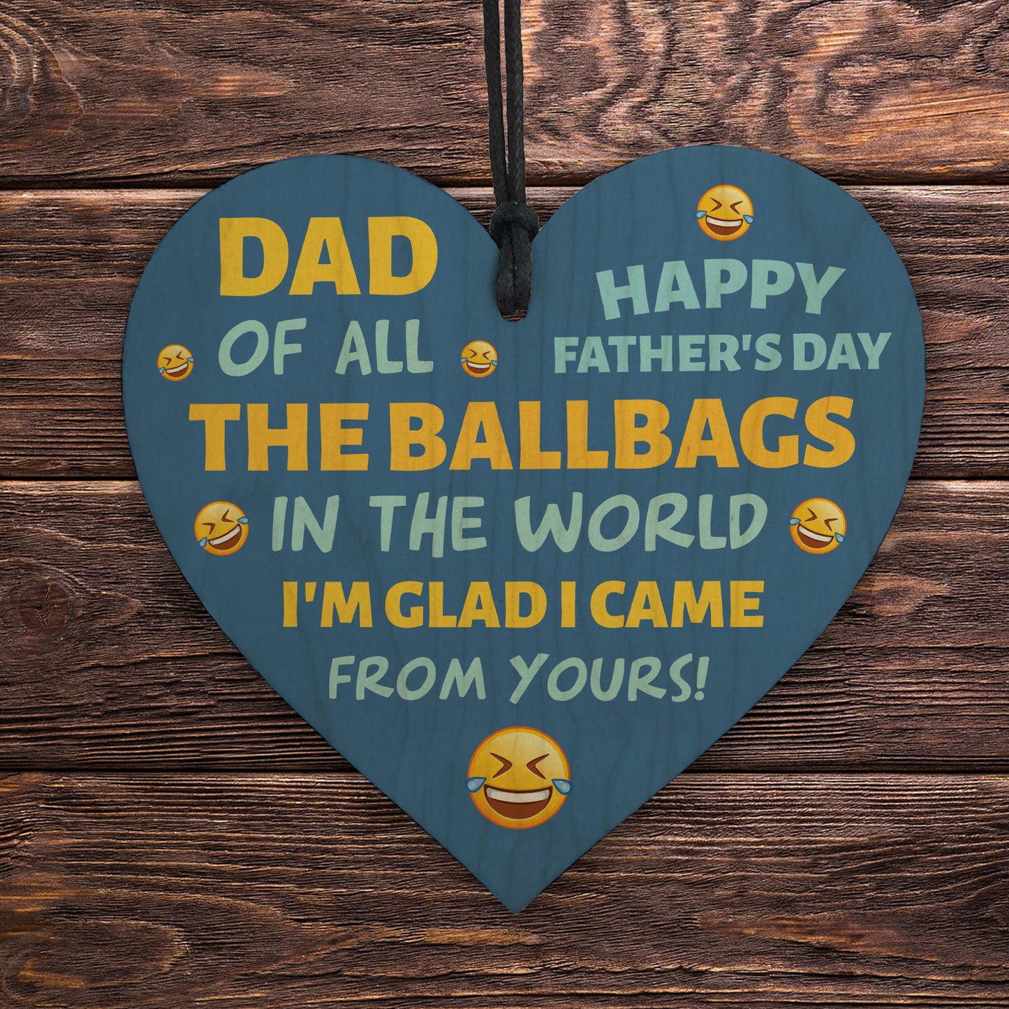 Novelty Fathers Day Joke Gift For Dad Funny Dad Gift Wood Heart
