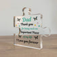 Love You DAD Gift For Birthday Christmas Acrylic Plaque Thankyou