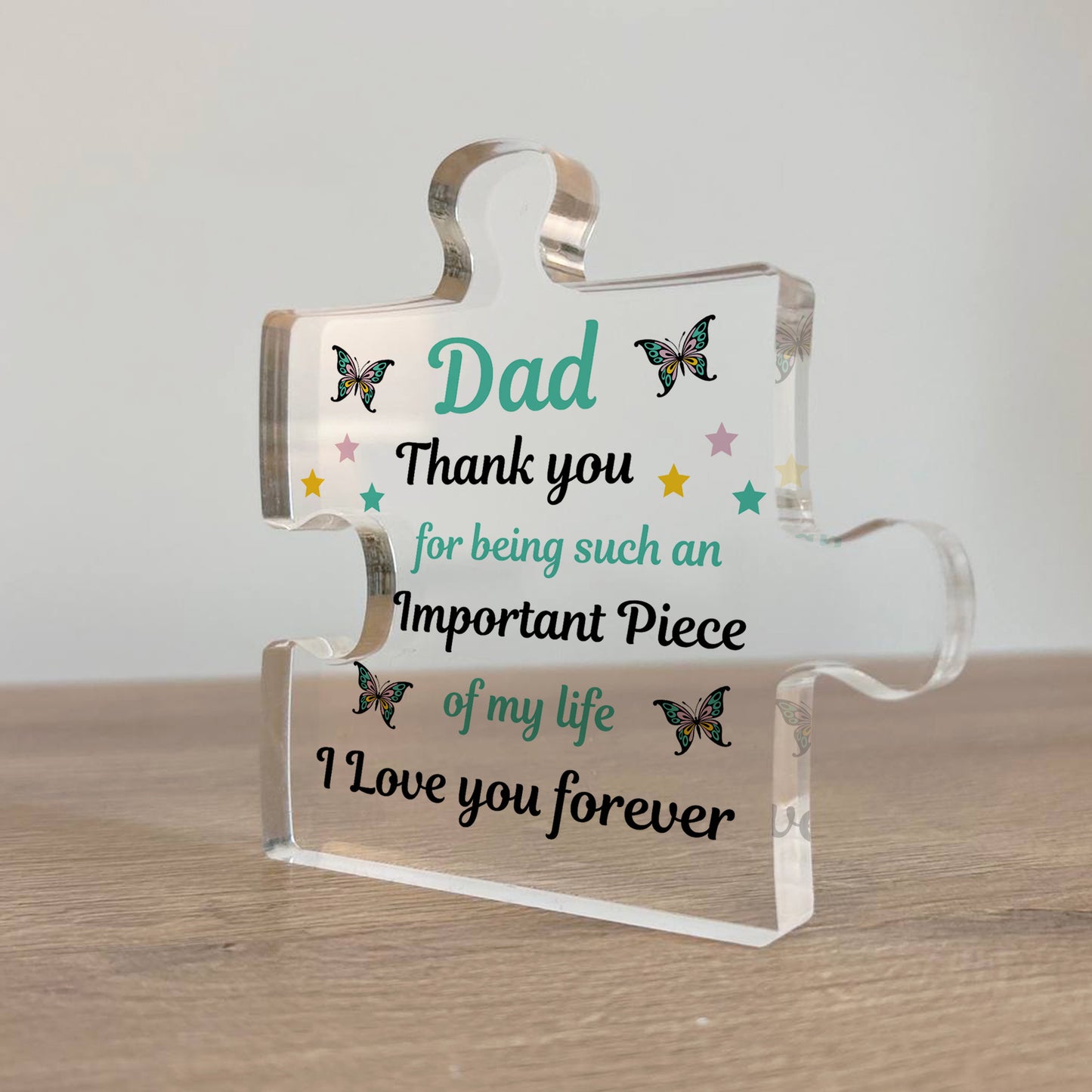 Love You DAD Gift For Birthday Christmas Acrylic Plaque Thankyou