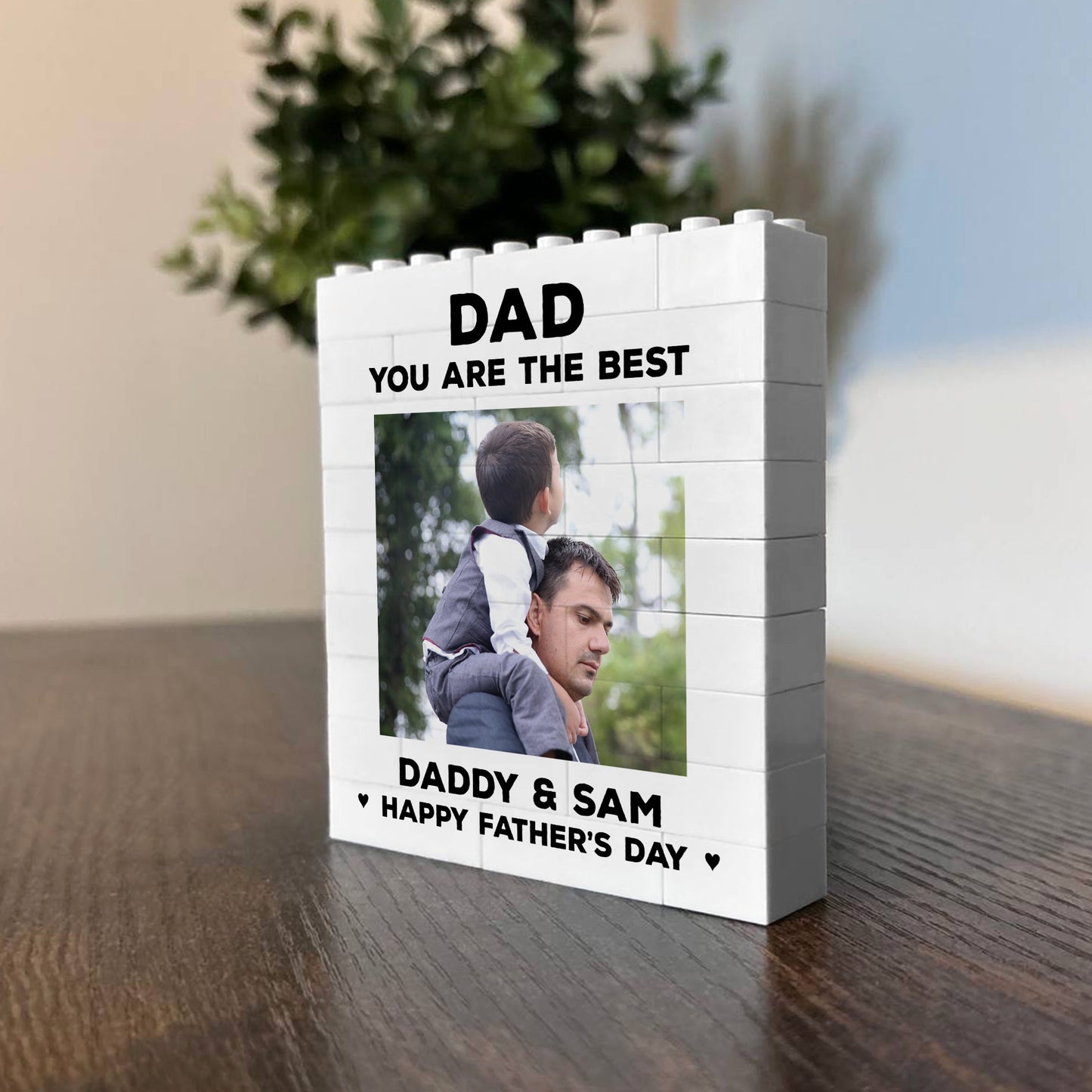 Daddy Gift Best Dad Gift Brick Photo Block Fathers Day Gift