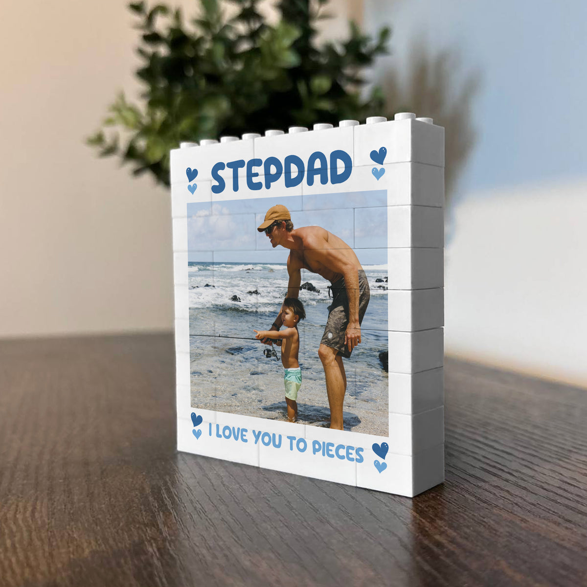 Personalised Brick Photo Block Thank You Gift for Stepdad