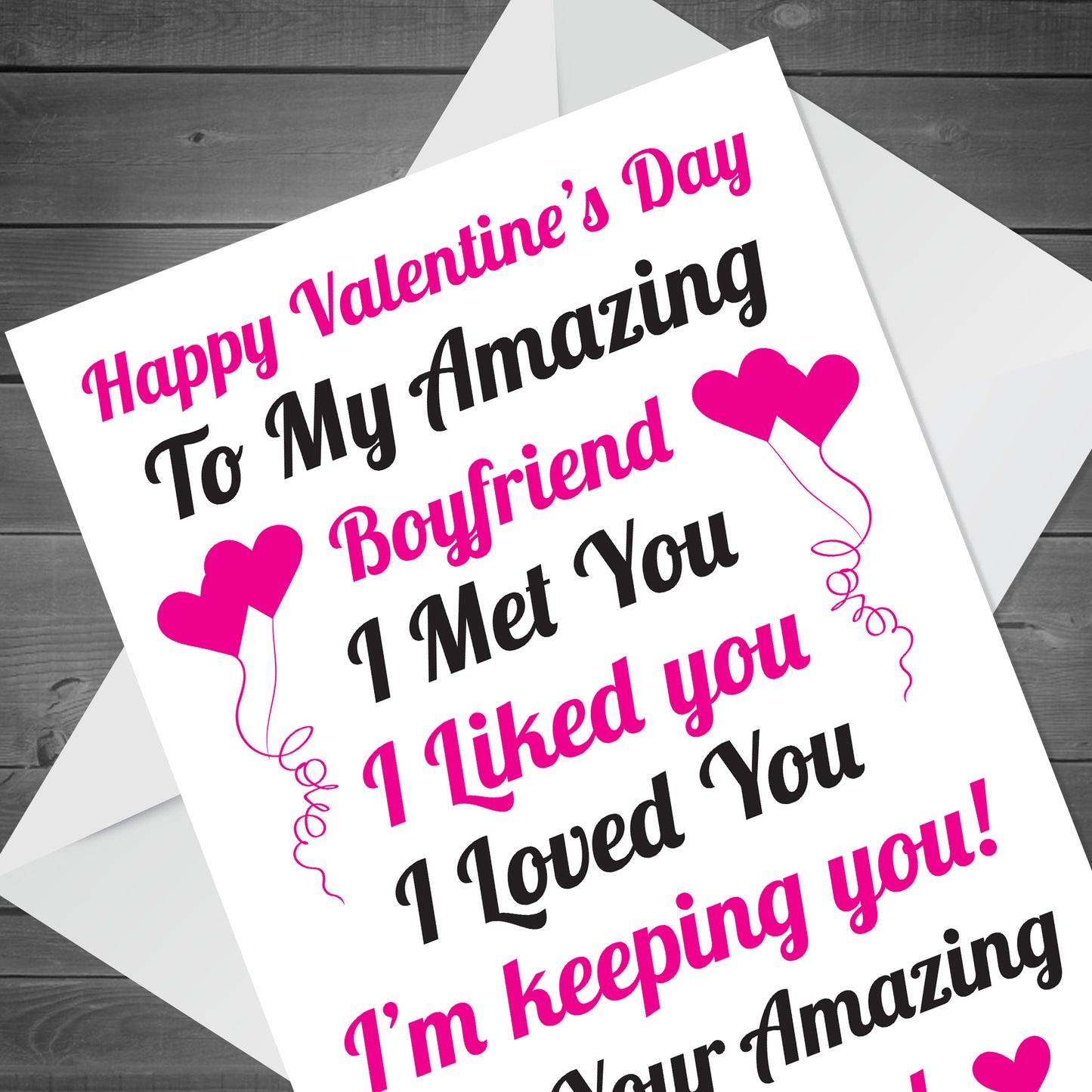 Boyfriend Valentines Day Card From Girlfriend Greetings Him Card