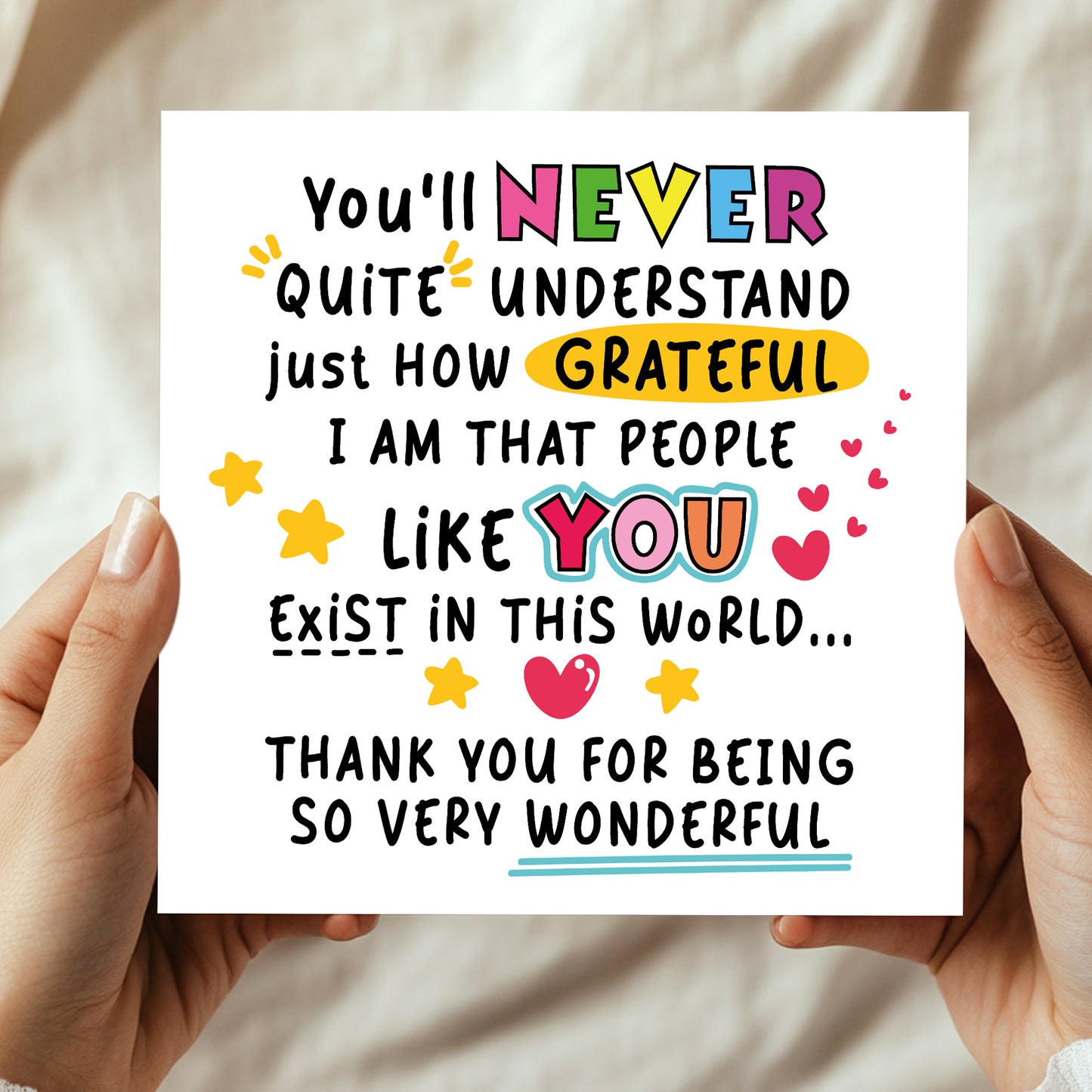 Appreciation Card For Friends Teachers Colleagues Volunteers