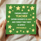 Teacher Leaving School Nursery Thank You Card End of Term