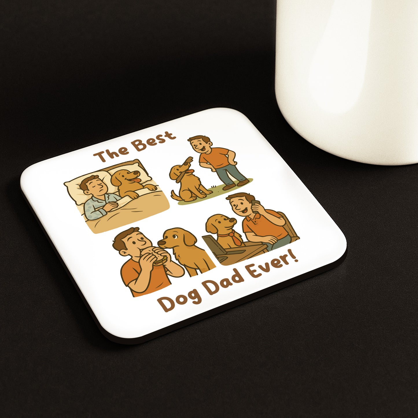 BEST DOG DAD EVER Gift For Fathers Day Gift From The Dog