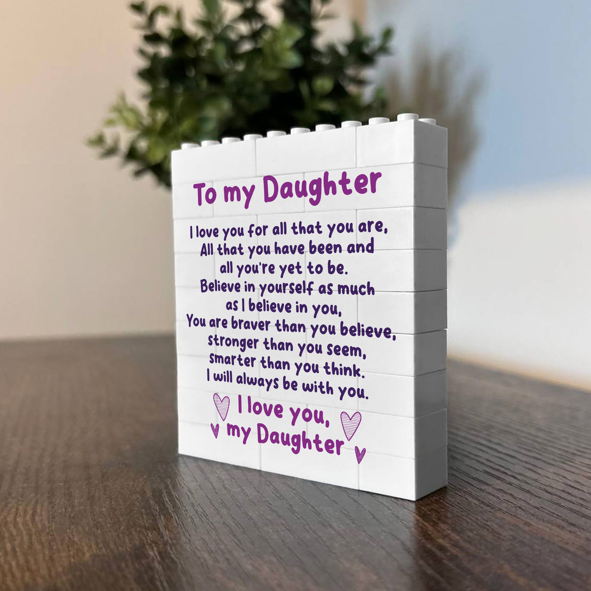 Daughter Sentimental Gift Poem Building Block Daughter Gift Idea
