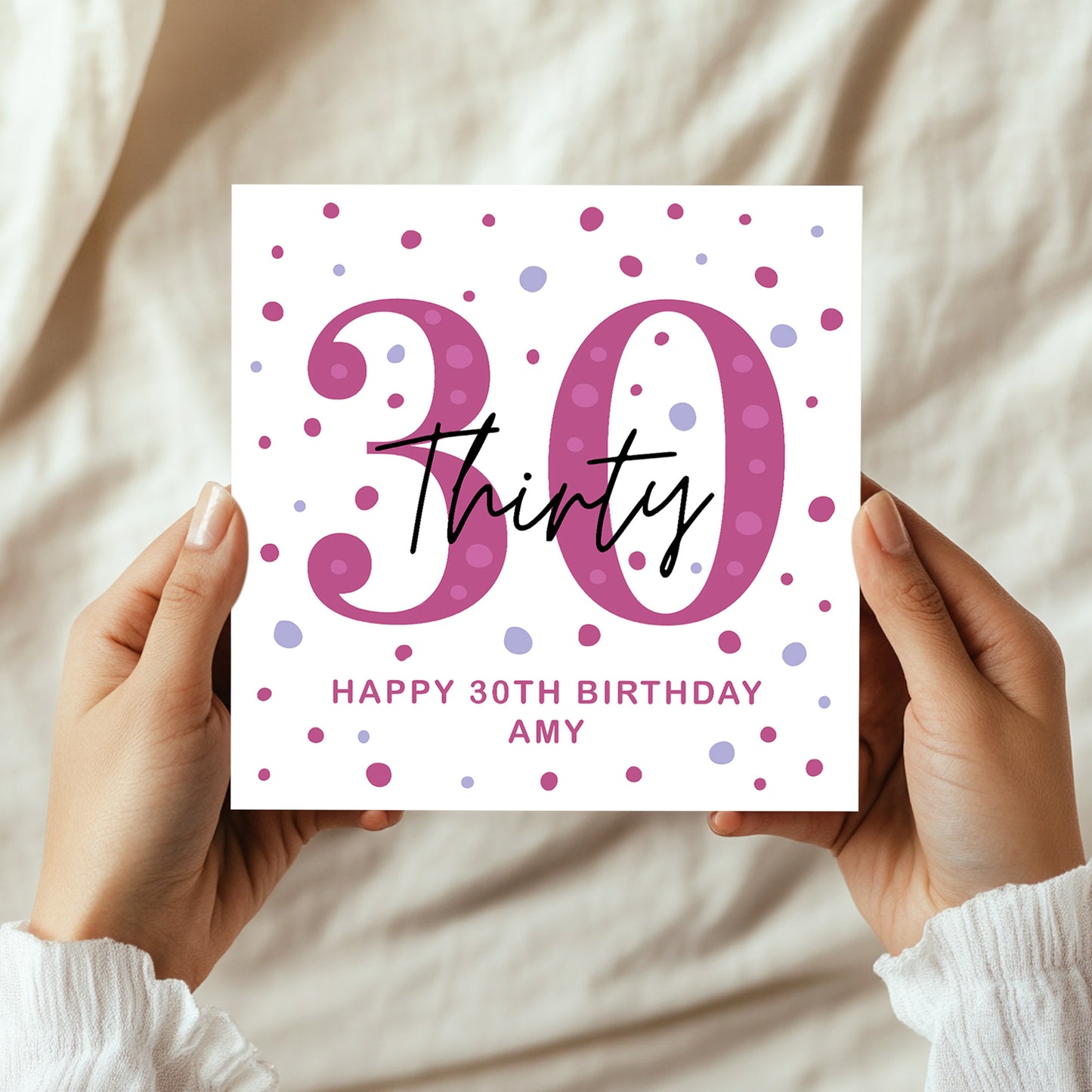 Personalised 30th Birthday Card Friend Thirtieth Birthday Sister