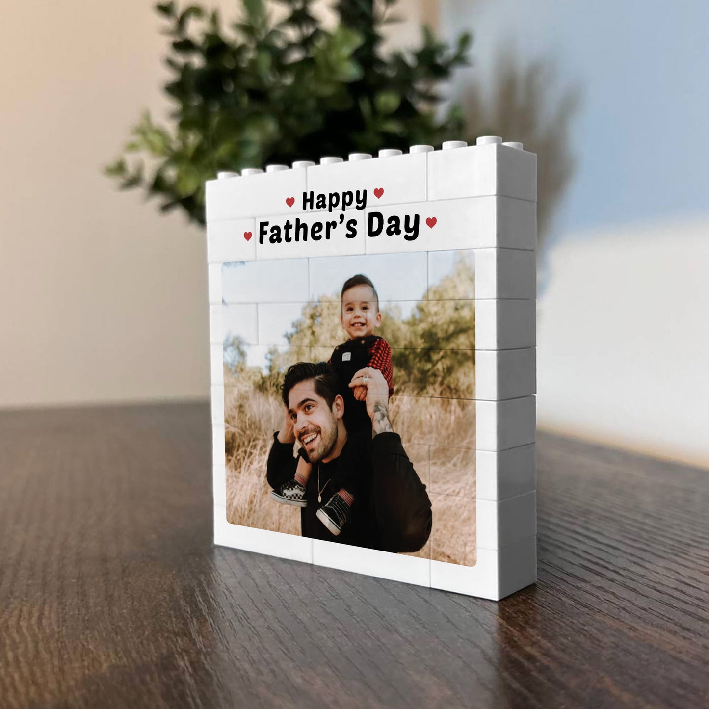 Happy Fathers Day Gift For Daddy Dad Personalised Photo Block