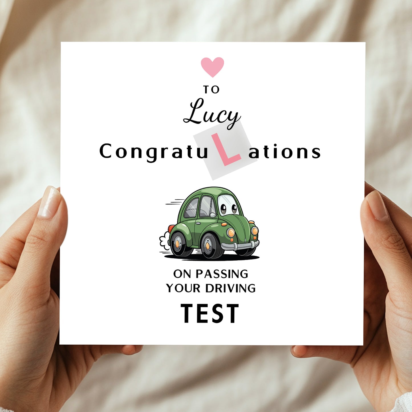 Personalised Passed Driving Test Card Congratulations On Passing