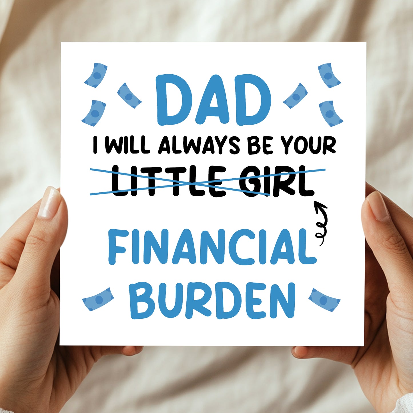 Funny Joke Card For Dad For Fathers Day From Daughter