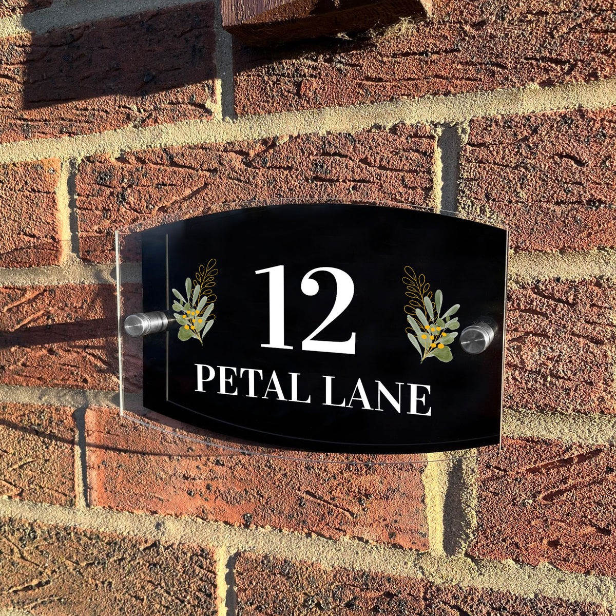 Contemporary House Number Sign Acrylic Door Signs Door Number
