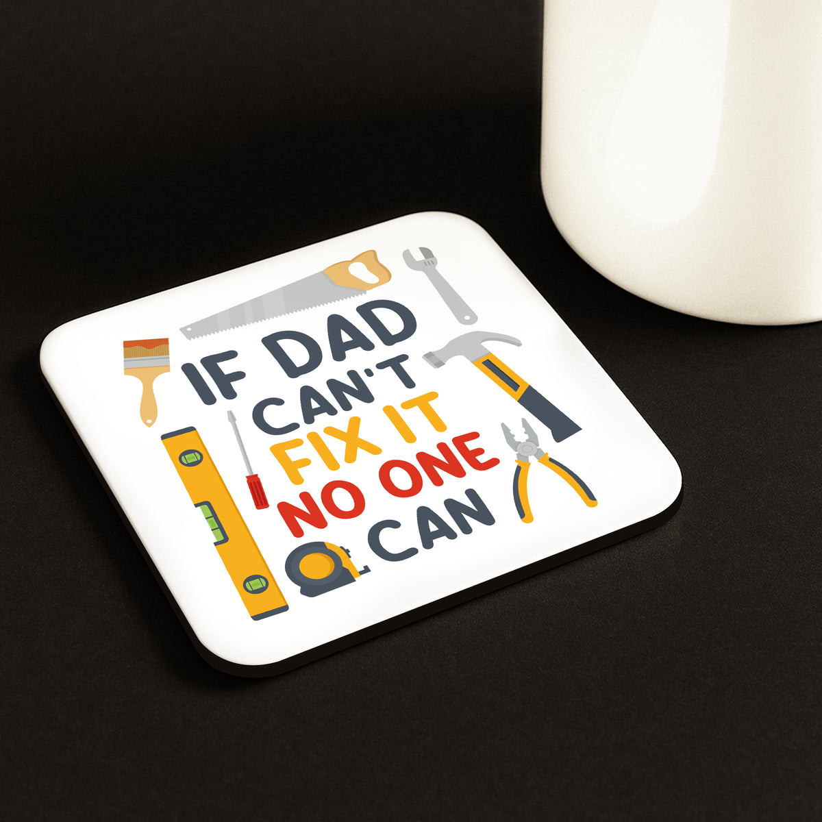 Novelty Dad Coaster For Handyman Builder Funny Gift Father's Day