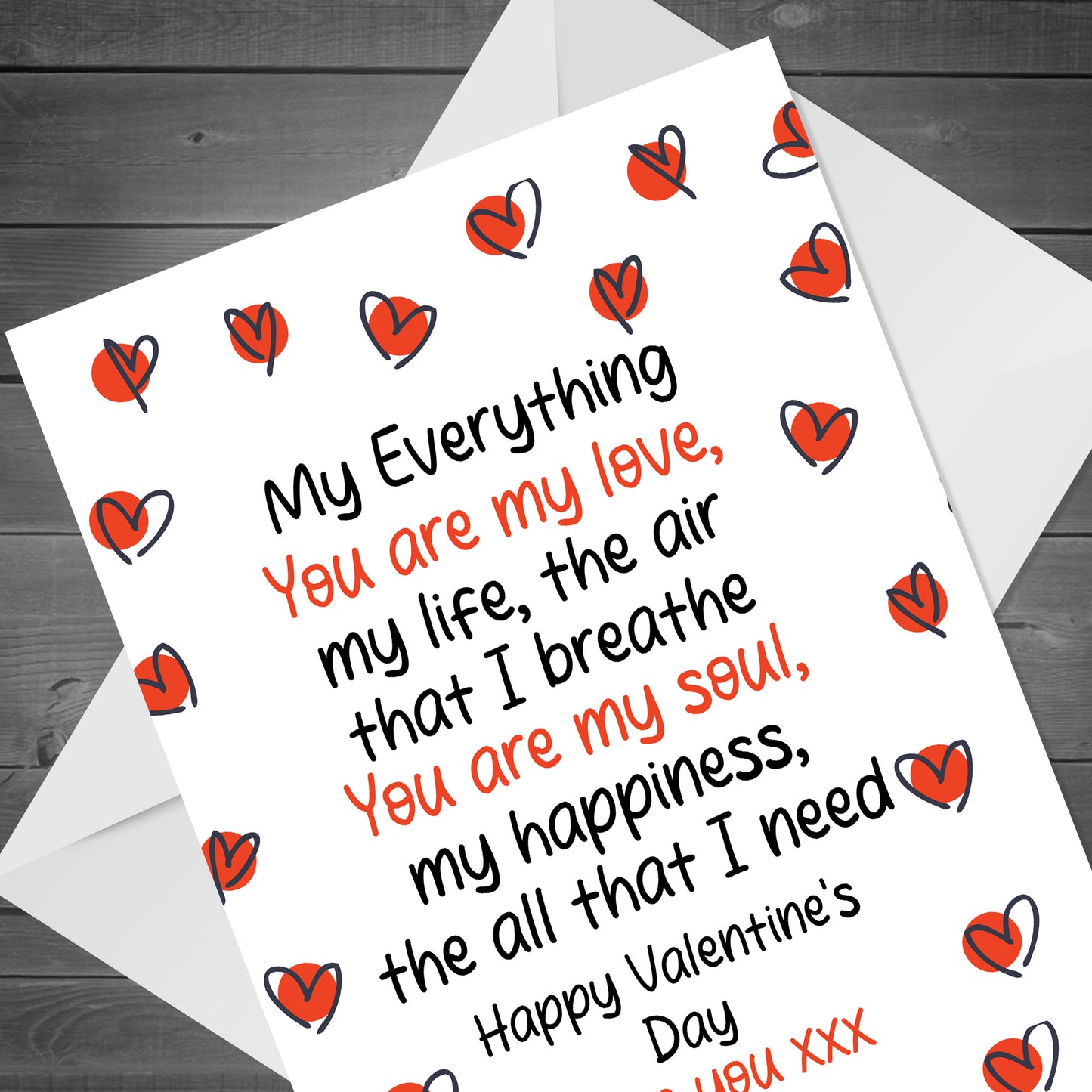 VALENTINES Day Card Husband Boyfriend Girlfriend Wife FIANCÉ