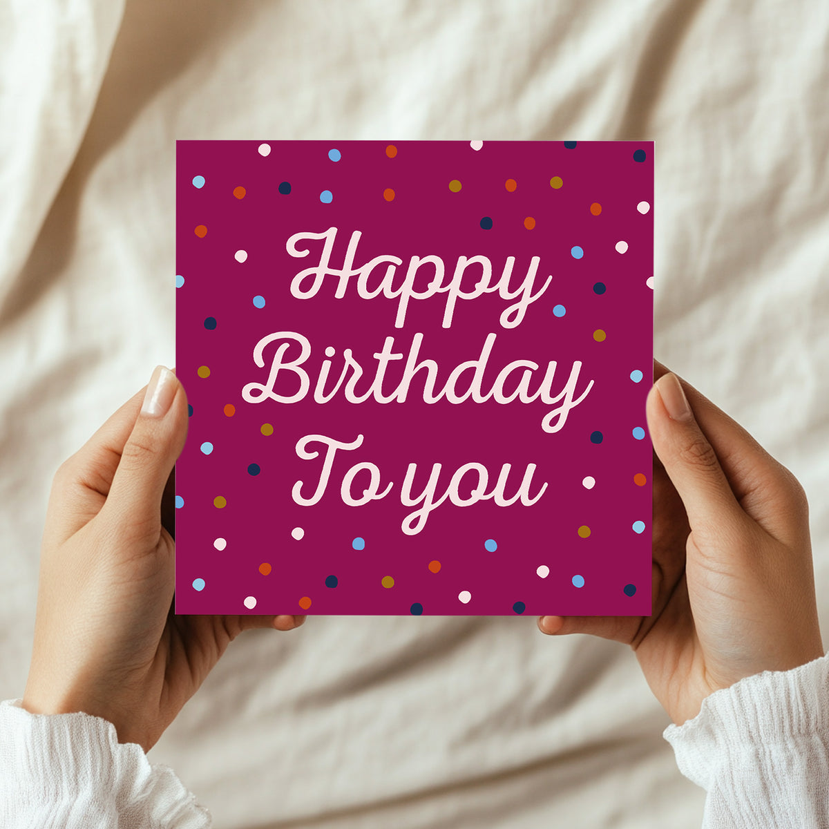 Happy Birthday Cards For Her With Envelope Polka Dot Card