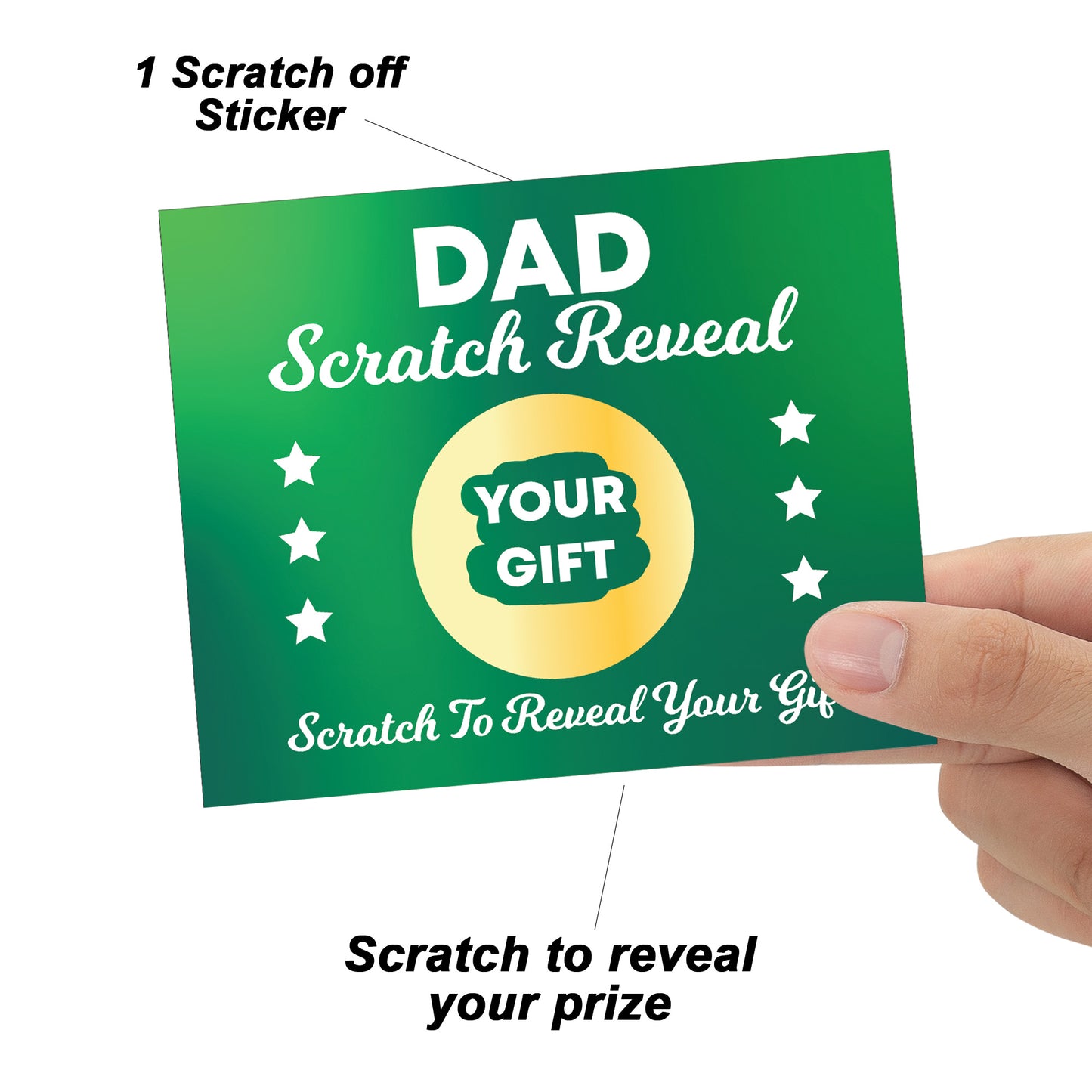 Dad Scratch Card Gift Reveal For Birthday Dad Card Scratch off