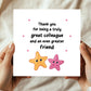 Colleague Card To Say Thank You Card For Great Colleague