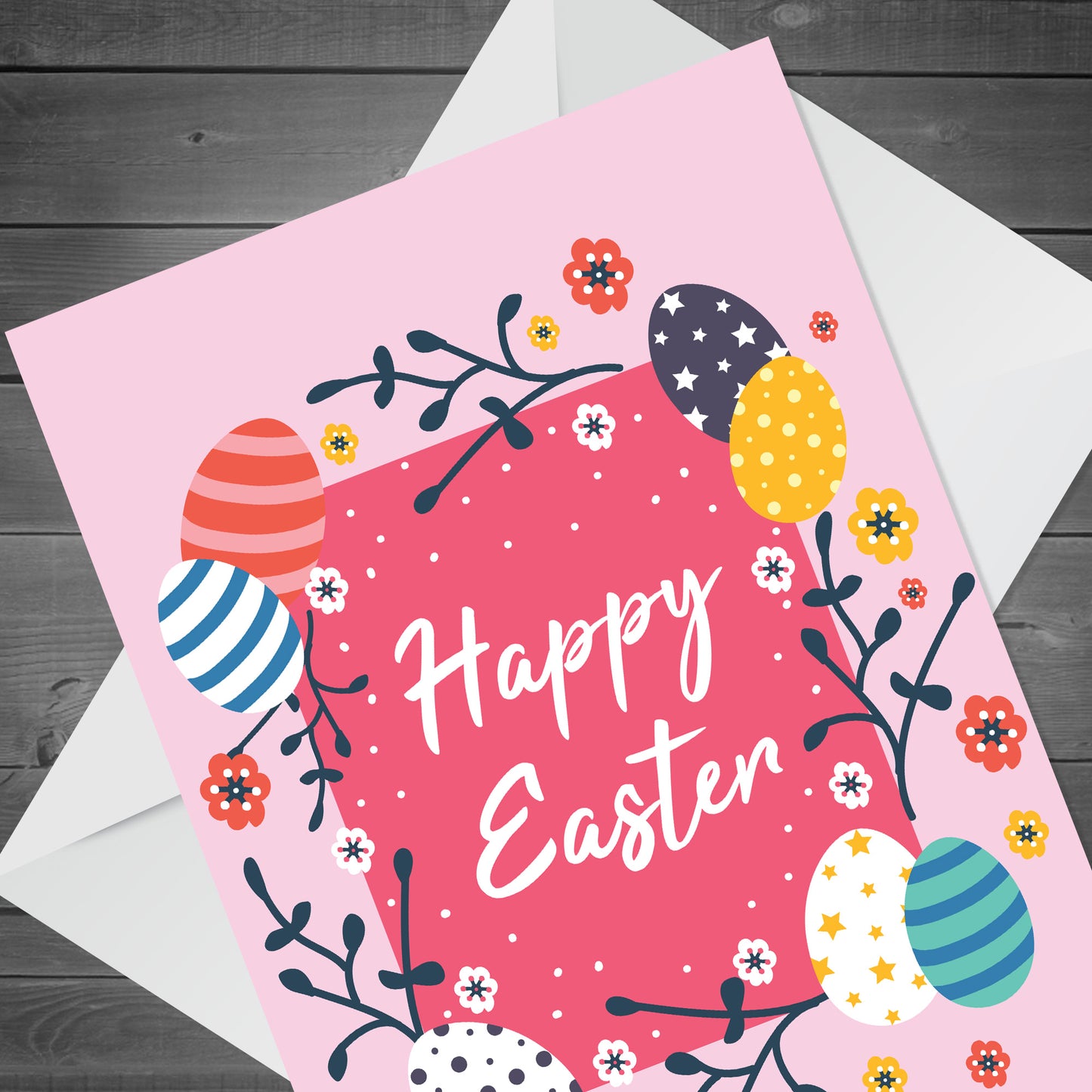 Happy Easter Greetings Card For Kids Children Students Teacher
