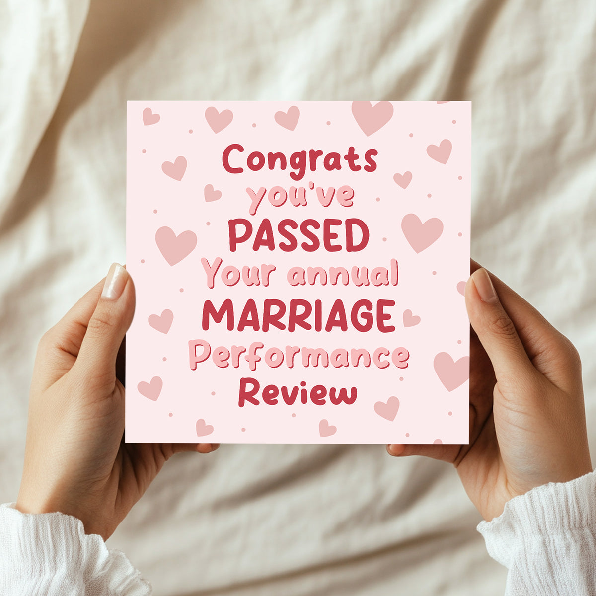 Funny Wedding Anniversary Card Annual Marriage Performance Card